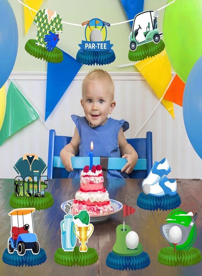 Koeilay 9 Pcs Golf Party Decorations Golf Honeycomb Centerpieces Table Decorations Golf Cake Topper Golf Party Supplies for Birthday Party Shower Retirement Graduation Sport Themed Party Decor - Image 5